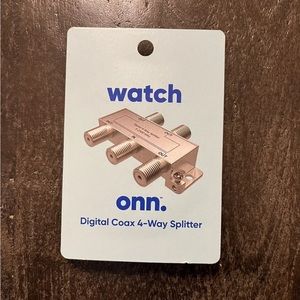 Watch Onn Digital Coax 4 Way Splitter Cable Satellite Antenna Signal 2500Mhz